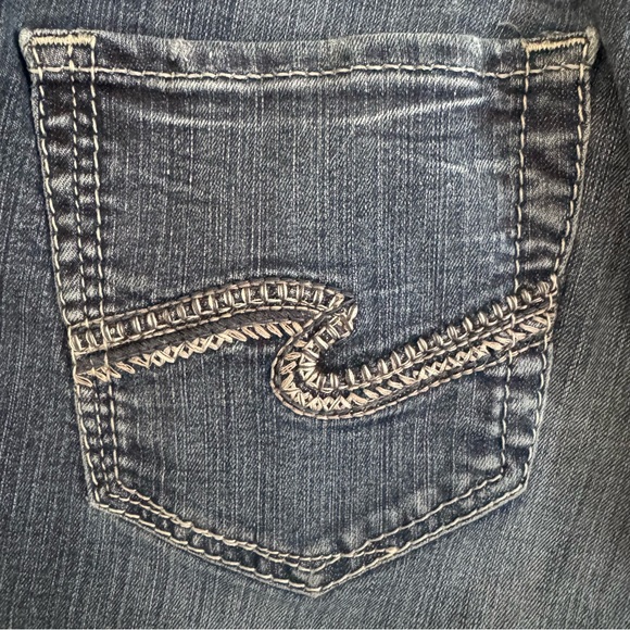 Silver Suki High Rise Slim Bootcut Jeans W32 L33 Medium Wash Stretch - Picture 5 of 10